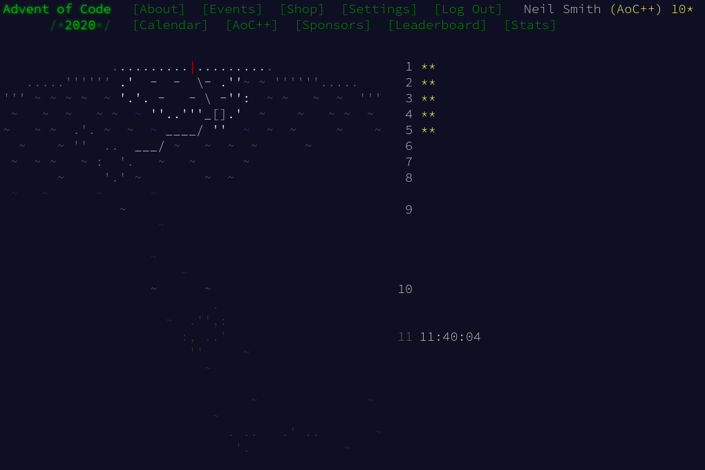 Advent of Code 2020 day 5