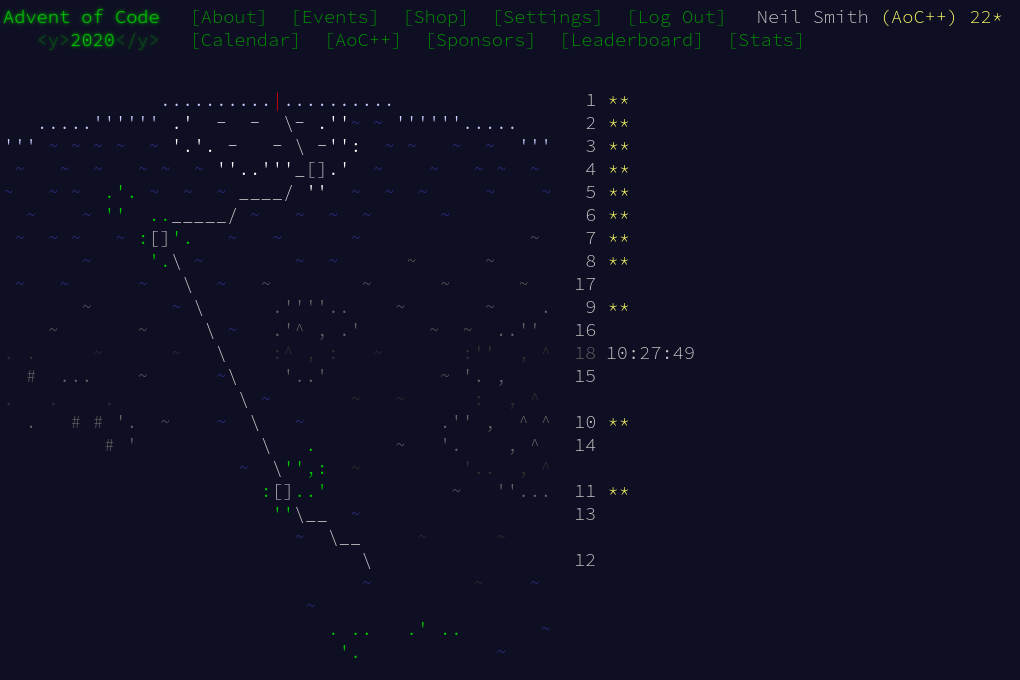Advent of Code 2020 day 11