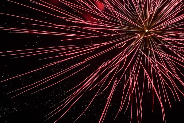 One dimensional fireworks